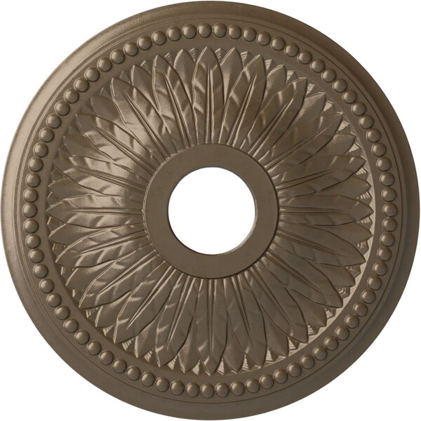 Ekena Millwork Bailey Ceiling Medallion (Fits Canopies up to 5 3/4"), 18"OD x 3 3/4"ID x 1 1/2"P, Warm Silver CM18BIWSS - main